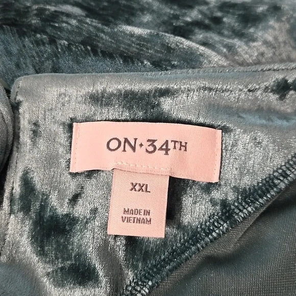 Forest Green Holiday Dress, Size XXL - Picture 7 of 9